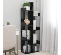 vidaXL Libreria Nera 48x25,5x140 cm in Legno Multistrato