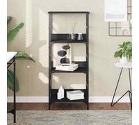 vidaXL Libreria Nera 50x33x117,5 cm in Legno Multistrato