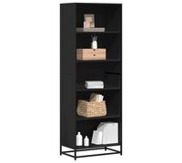 vidaXL Libreria Nera 60x35x170,5 cm in Truciolato, Mobile Porta Libri, scaffale per Libri, Mobile portaoggetti, Porta Libri, scaffale portaoggetti