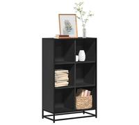 vidaXL Libreria Nera 65,5x33x107,5 cm in Legno Multistrato