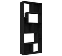 vidaXL Libreria Nera 67x24x161 cm in Truciolato