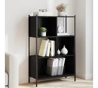 vidaXL Libreria Nera 72x28x109 cm in Legno Multistrato