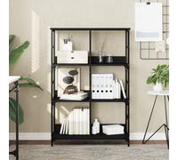 vidaXL Libreria Nera 78,5x33x117,5 cm in Legno Multistrato