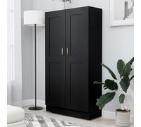 vidaXL Libreria Nera 82,5x30,5x150 cm in Legno Multistrato