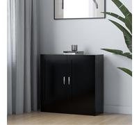 vidaXL Libreria Nera 82,5x30,5x80 cm in Legno Multistrato