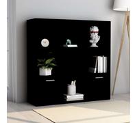 vidaXL Libreria Nera 98x30x98 cm in Legno Multistrato