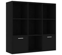 vidaXL Libreria Nera 98x30x98 cm in Legno Multistrato