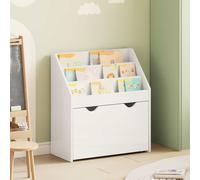 vidaXL Libreria per Bambini Bianco Lucido 60 x 29,5 x 69 cm