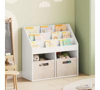 vidaXL Libreria per Bambini Bianco Lucido 72,5 x 29,5 x 69 cm