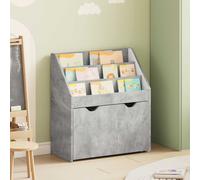 vidaXL Libreria per Bambini Grigio cemento 60 x 29,5 x 69 cm