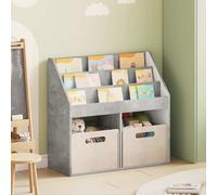 vidaXL Libreria per Bambini Grigio cemento 72,5 x 29,5 x 69 cm