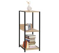 VidaXL Libreria Piccola Dritta Nera Rovere 33,5x39,6x79,7 Multistrato