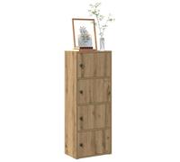 vidaXL Libreria Rovere Artigianale 40x24x102 cm in Legno Multistrato, Armadio di stoccaggio, libreria Rack, scaffale di stoccaggio, libreria scaffale