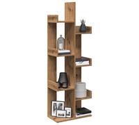 vidaXL Libreria Rovere Artigianale 48x25,5x140 cm Legno Multistrato