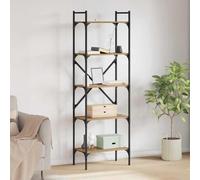 vidaXL Libreria Rovere artigianale 56 x 32 x 174 cm Legno multistrato