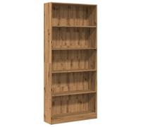 vidaXL Libreria Rovere Artigianale 80x24x176 cm in Legno Multistrato, Mobile Porta Libri, scaffale per Libri, Mobile portaoggetti, Porta Libri
