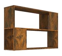 vidaXL Libreria Rovere Fumo 100x24x63 cm in Legno Multistrato