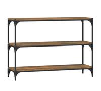 vidaXL Libreria rovere fumo 100x33x70,5 cm Legno Multistrato e Acciaio