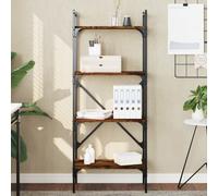 vidaXL Libreria Rovere Fumo 4 Ripiani 56x31,5x138,5 cm Multistrato