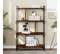 vidaXL Libreria Rovere Fumo 4 Ripiani 76x32x123 cm Legno Multistrato