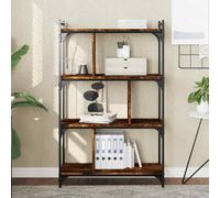 vidaXL Libreria Rovere Fumo 4 Ripiani 76x32x123 cm Legno Multistrato