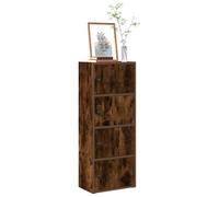 vidaXL Libreria Rovere Fumo 40x24x102 cm in Legno Multistrato, Armadio di stoccaggio, libreria Rack, scaffale di stoccaggio, libreria scaffale