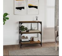 vidaXL Libreria rovere fumo 60x33x70,5 cm Legno Multistrato e Acciaio