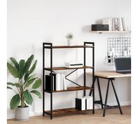 vidaXL Libreria in Rovere Affumicato 80 x 30 x 118 cm, con Ripiani a più Livelli, Struttura in Acciaio Industriale, Piedi Regolabili, Grande capacità di stoccaggio, da Usare Dentro casa, Design incr