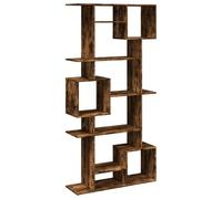 vidaXL Libreria Rovere Fumo 92x29x188 cm in Legno Multistrato, Mobile Contenitore, scaffale portaoggetti, vetrina, scaffale, scaffalatura