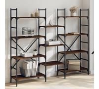 vidaXL Libreria Rovere Marrone 160x28,5x136,5 cm in Legno Multistrato