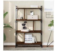 vidaXL Libreria Rovere Marrone 4 Ripiani 76x32x123cm Legno Multistrato