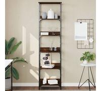 AX Scaffale Libreria 5Scomparti Stile Industriale Rovere 50x33x188.5cm 0K 835283