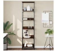 AX Scaffale Libreria 5Scomparti Stile Industriale Rovere 50x33x188.5cm 0K 835283