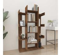 AX Mobile Libreria Ripiani 86x25.5x140cm Rovere Marrone Portaoggetti News 816004