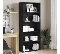 vidaXL Libreria Rovere Nera 80x30x189 cm in Legno Multistrato