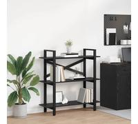 vidaXL Libreria Rovere Nero 100 x 33,5 x 102 cm Legno multistrato