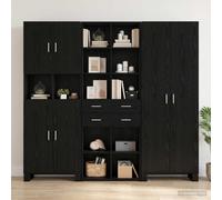 vidaXL Libreria Rovere nero 30 x 42.4 x 185.2 cm