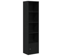 vidaXL Libreria Rovere Nero 31x24x127 cm in Legno Multistrato