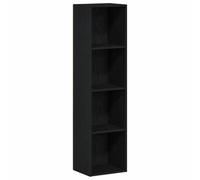 vidaXL Libreria Rovere Nero 36x30x143 cm in Legno Multistrato, scaffale per Libri, scaffale, scaffale Contenitore, armadietto portaoggetti