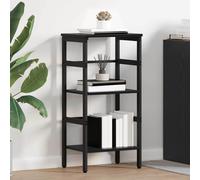vidaXL Libreria Rovere Nero 40 x 29,5 x 81 cm Legno multistrato