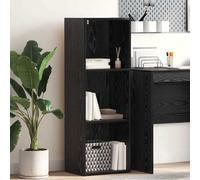 vidaXL Libreria Rovere nero 40 x 30 x 114 cm Legno multistrato