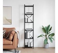 vidaXL Libreria Rovere nero 40 x 30 x 188 cm Legno multistrato