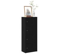 vidaXL Libreria Rovere Nero 40x24x102 cm in Legno Multistrato, Armadio di stoccaggio, libreria Rack, scaffale di stoccaggio, libreria scaffale