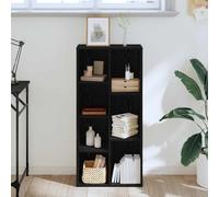 vidaXL Libreria Rovere nero 50 x 25 x 105 cm Legno multistrato