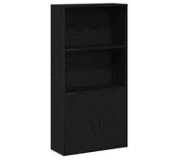 vidaXL Libreria Rovere Nero 60x24x120 cm in Legno Multistrato, Armadio di stoccaggio, libreria Rack, scaffale di stoccaggio, libreria scaffale