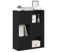 vidaXL Libreria Rovere Nero 60x24x76,5 cm in Legno Multistrato