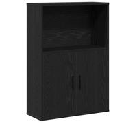 vidaXL Libreria Rovere Nero 60x24x85 cm in Legno Multistrato