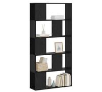 vidaXL Libreria in rovere nero, 80,5 x 23,5 x 162,5 cm PB, libreria rettangolare moderna, conservazione efficiente, ripiani modulabili, design contemporaneo, organizer per la casa