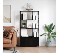 vidaXL Libreria Rovere nero 80 x 30 x 155.5 cm Legno multistrato