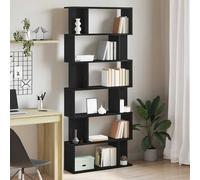 vidaXL Libreria Rovere Nero 80x24x190,5 cm in Legno Multistrato
